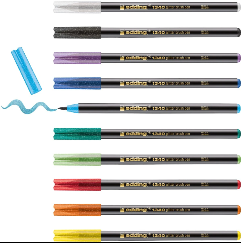 Marcador Edding ponta pincel 1340 Glitter