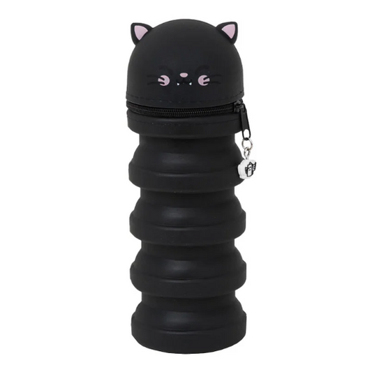 Estojo extensível em silicone - Gato preto Mr Wonderful