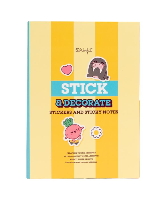 Caderno com Notas Adesivas e Autocolantes - Mr.wonderful
