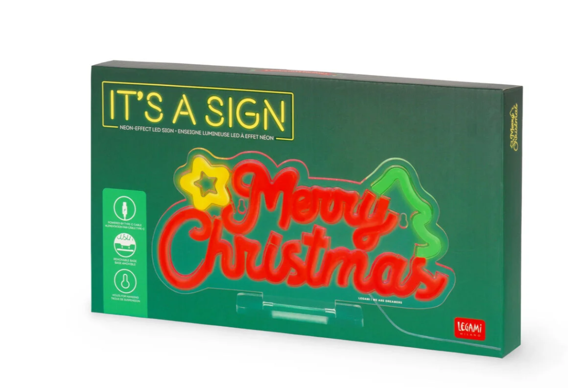 Lâmpada LED com efeito néon - Feliz Natal - É um sinal