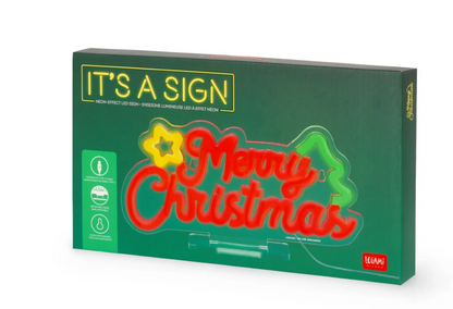 Lâmpada LED com efeito néon - Feliz Natal - É um sinal