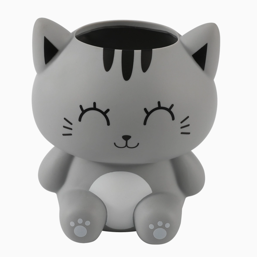Porta Canetas gato cinzento itotal