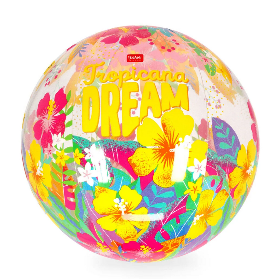 Bola de Praia Insuflável "Tropicana Dream" - Bola de Praia com Glitter - Legami