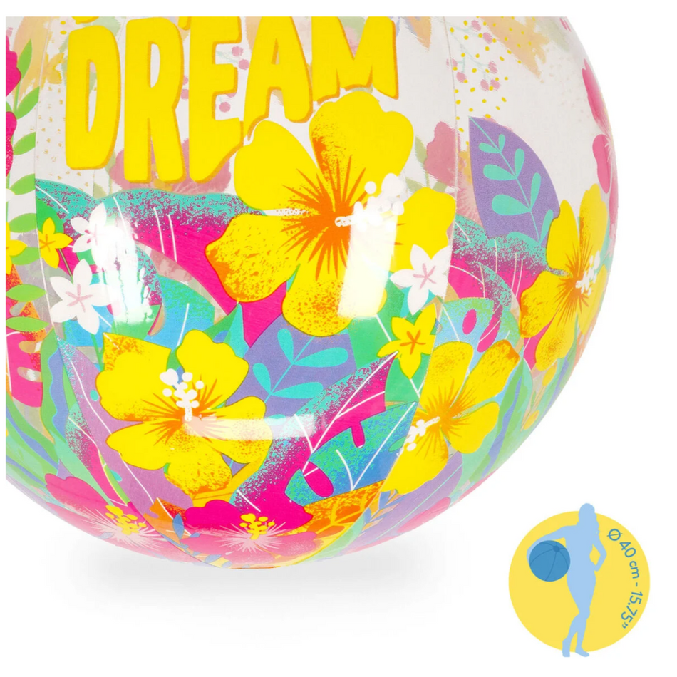 Bola de Praia Insuflável "Tropicana Dream" - Bola de Praia com Glitter - Legami