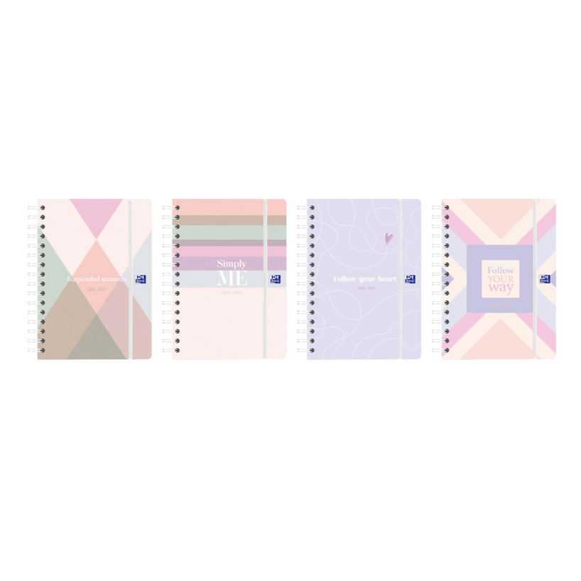 Agenda escolar semanal A5 2026/27 12 meses espiral Oxford & Me Cute