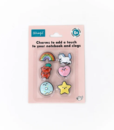 Pins Arco-íris, unicórnio, coração, estrela e cerejas Mr.Wonderful