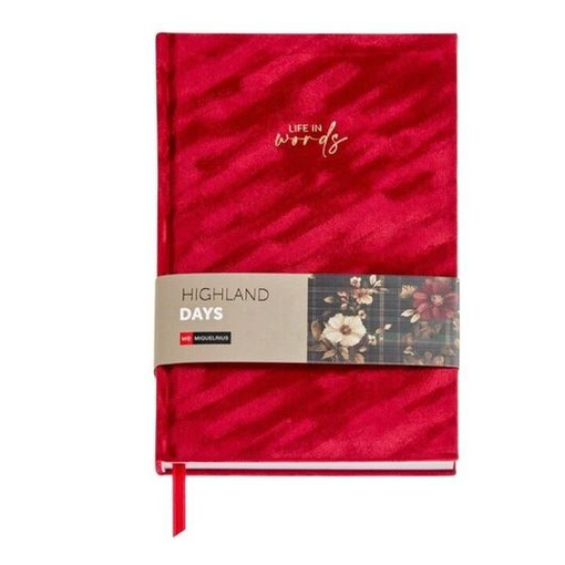 Caderno Liso Miquelrius A5 Highland Days Red Velvetten
