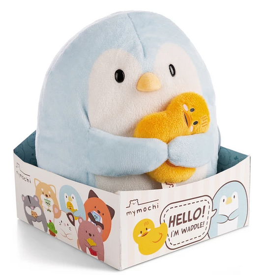 Nici - Mymochi Hello Edition, Pinguim Waddle 16cm, c/pato em caixa
