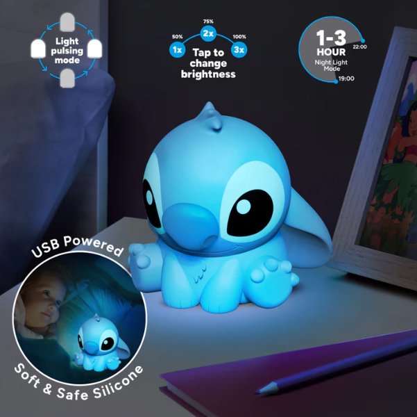 Candeeiro 3D Stitch 15cm