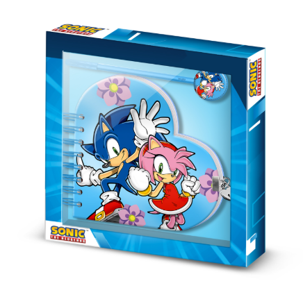 Diário do Coração Azul Sonic + Caneta Sonic Amy
