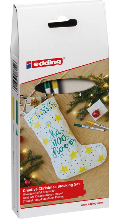 Conjunto Edding criativo de Natal Arvore