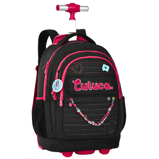 Mochila c/ trolley Luluca Preto 46cm