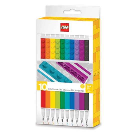 Conjunto 10 canetas Lego com 10 Cores