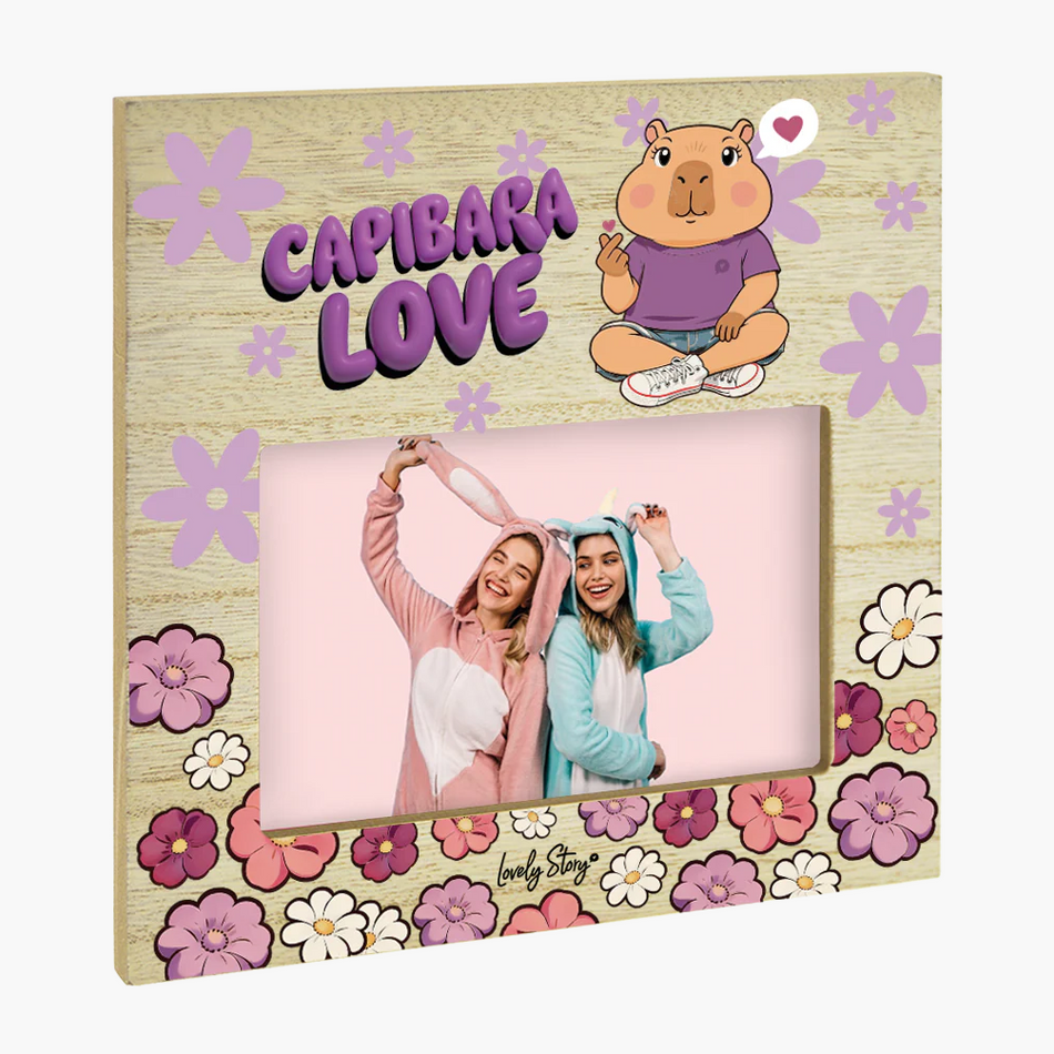 Moldura - Madeira - Capivara love