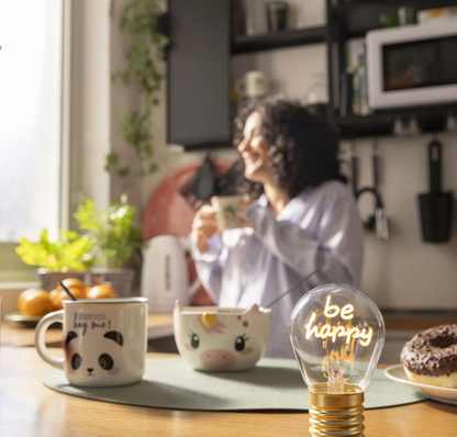 Candeeiro de mesa em forma de lâmpada Be happy Legami