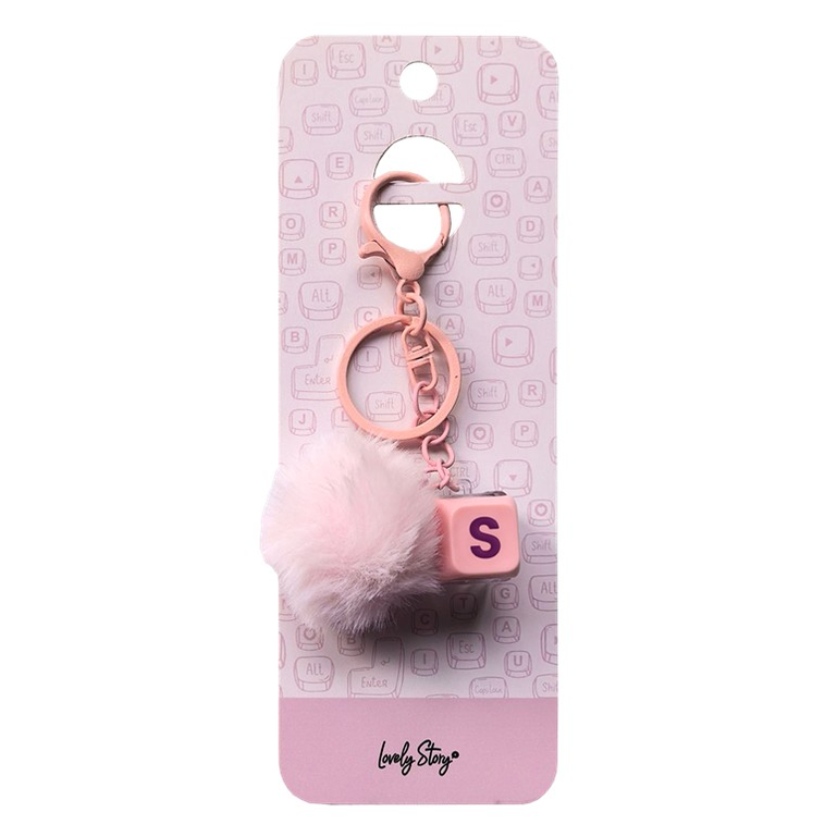 Porta-Chaves com Tecla S Rosa – Lovely Story