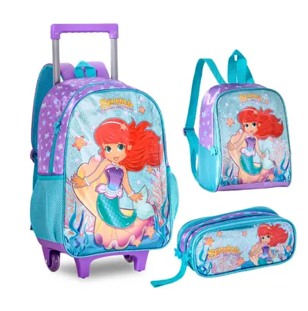 Conjunto escolar Sereia - Papelaria Encantada