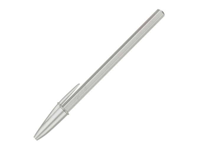 Esferográfica BIC Cristal Glace 1 mm prateado