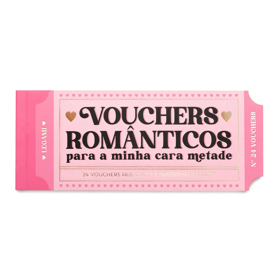 Livro com 24 vouchers românticos Legami