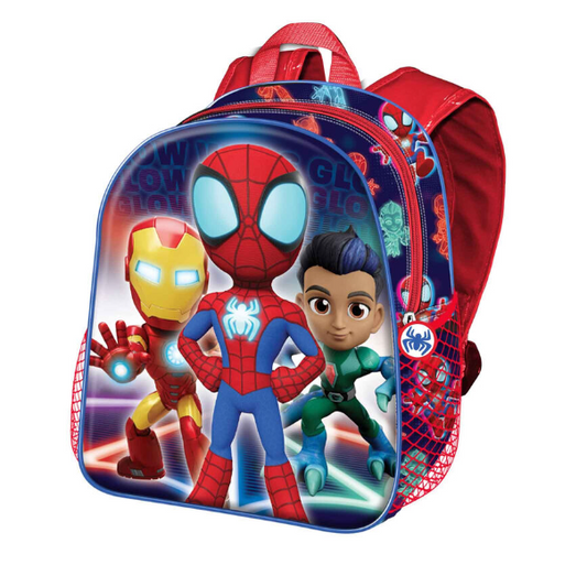 Mochila Spidey 3d Glow 31cm - Papelaria Encantada