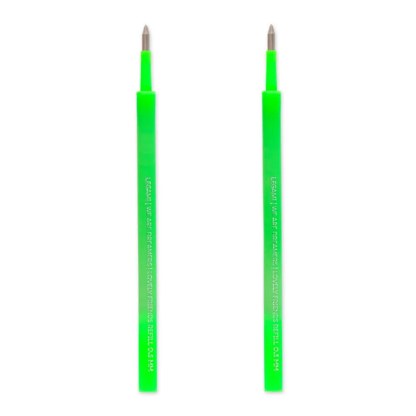 Recargas Canetas Lovely Friends Legami - Verde neon 2 Unidades