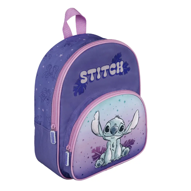 Mochila pré-escolar Stitch c/ bolso 31cm