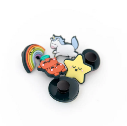 Pins Arco-íris, unicórnio, coração, estrela e cerejas Mr.Wonderful