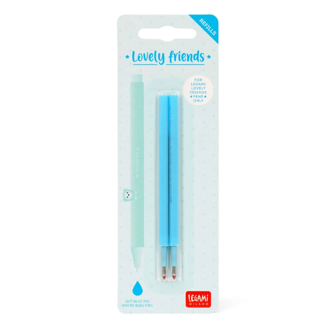 Recargas Canetas Lovely Friends Legami - Azul claro 2 Unidades
