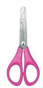 Tesoura maped 13cm escolar redonda rosa