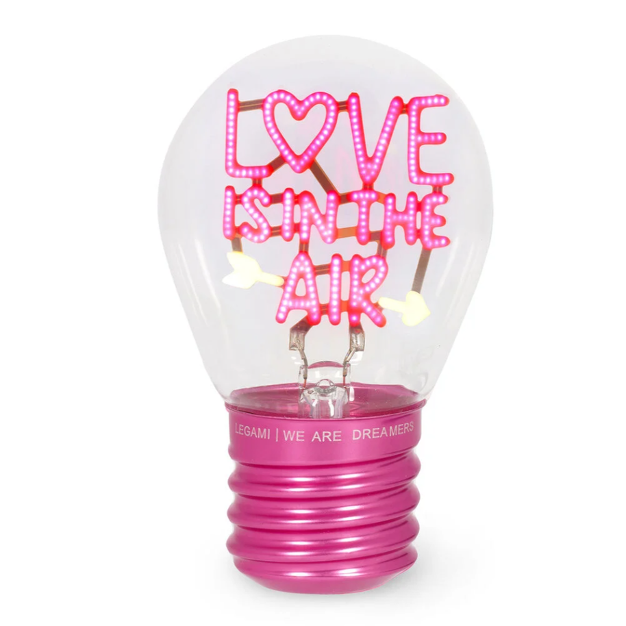 Candeeiro decorativo em forma de candeeiro - O amor está no ar - Bulb Fiction - Legami