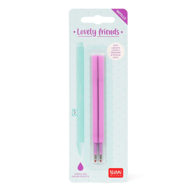 Recargas Canetas Lovely Friends Legami - Purple 2 Unidades
