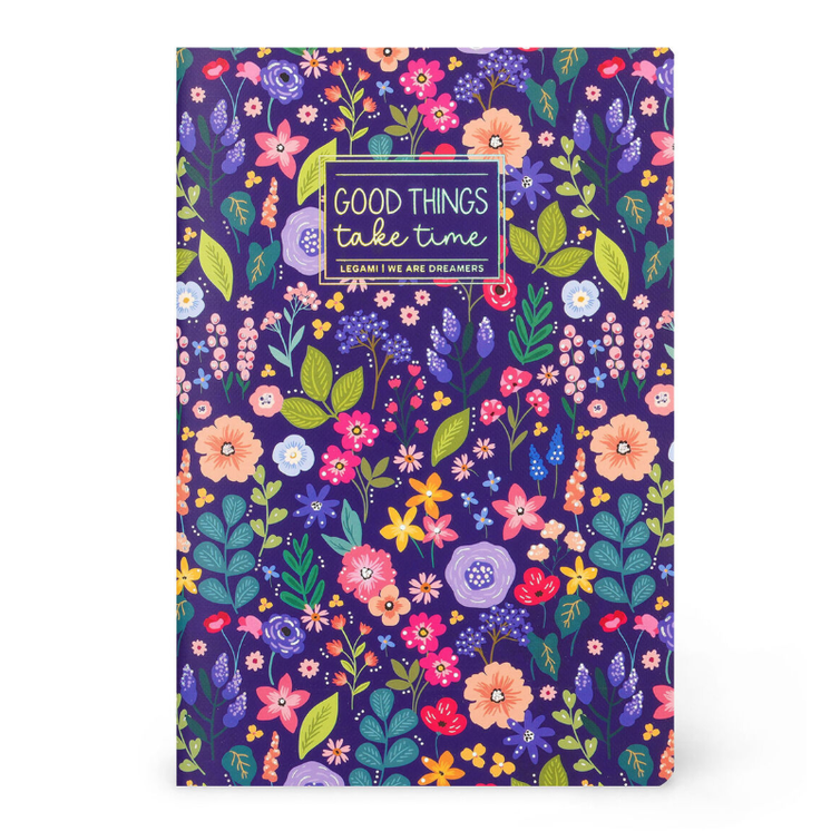 Caderno A6 com linhas Flores Legami