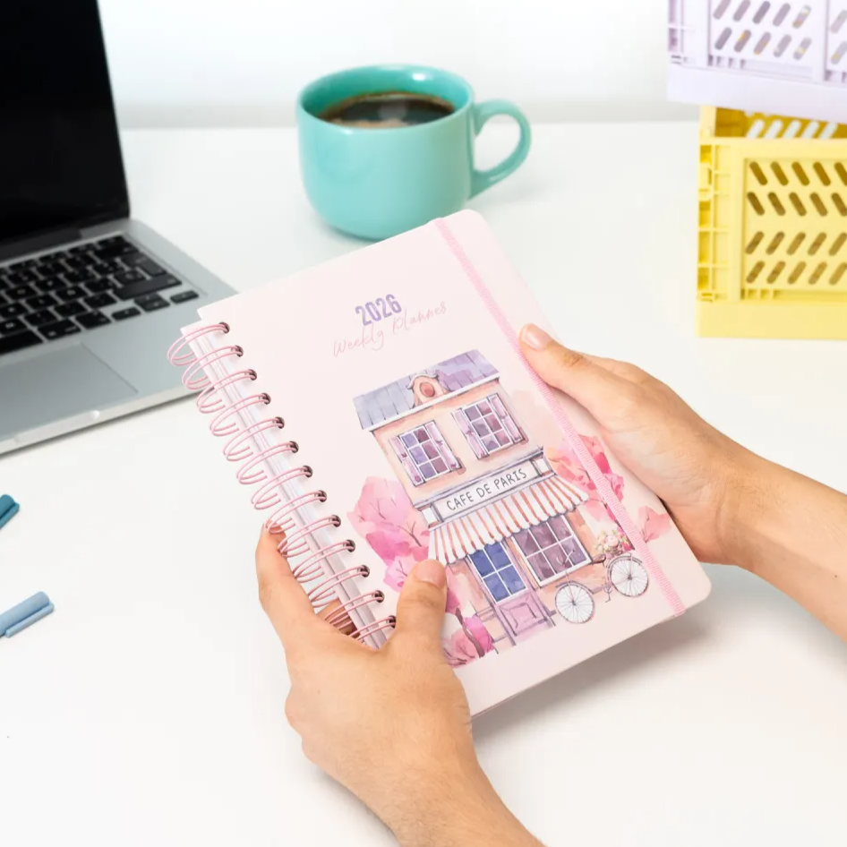 AGENDA ANUAL 2026 SEMANAL A5 PARIS WATERCOLOR