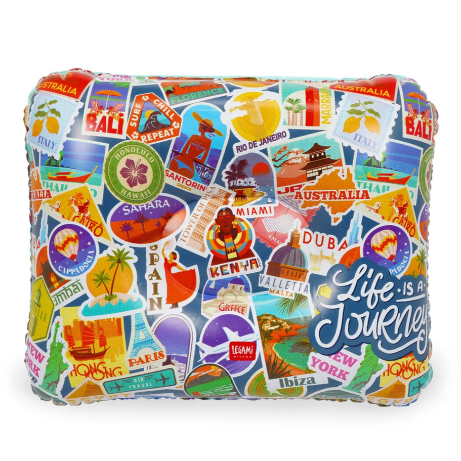 Almofada insuflável Legami -  "Travel Stickers"