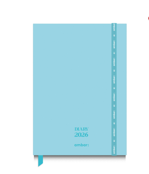 Agenda Mini Secretária A6 Ambar Pastel Colors 2026 Azul