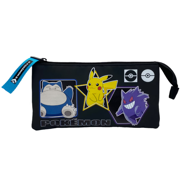 Estojo triplo Pokemon