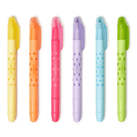 Conjunto de 6 sublinhadores apagáveis - Papelaria Encantada