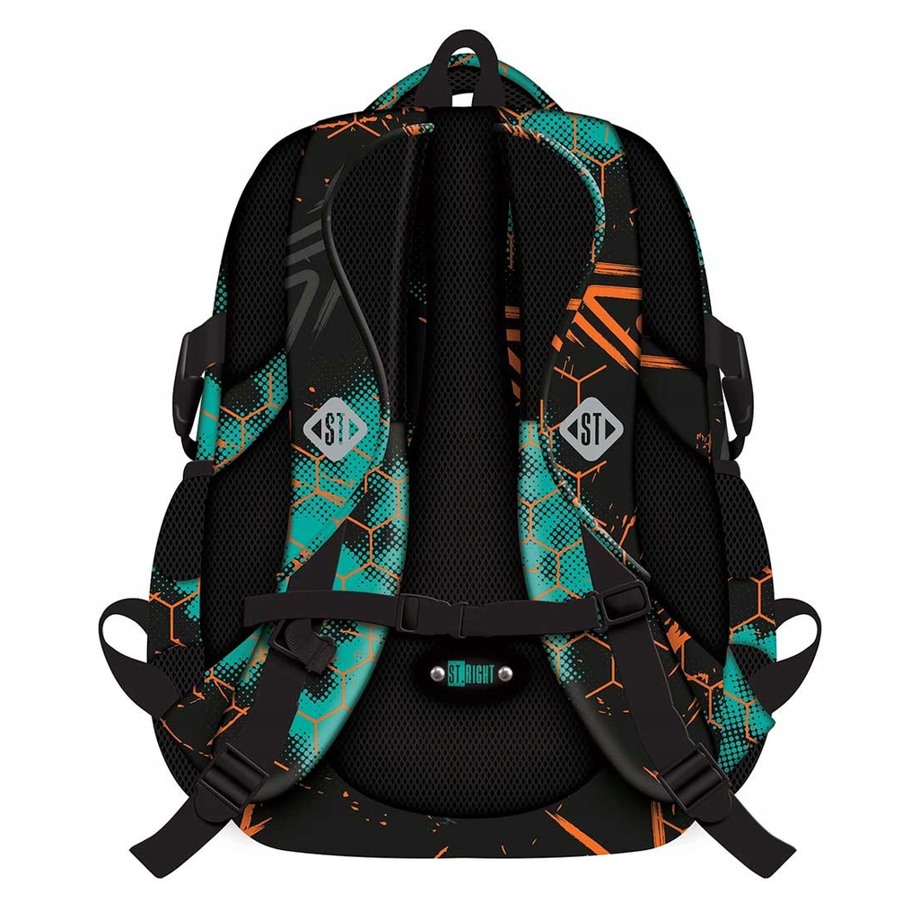 Mochila escolar 43cm futebol turbo kick