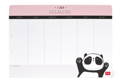Tapete de rato em papel Panda e cubo de notas - Smart Notes - Legami