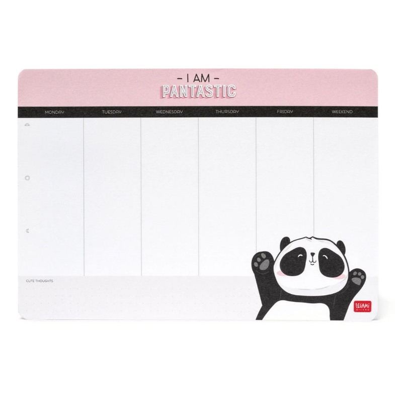 Tapete de rato em papel Panda e cubo de notas - Smart Notes - Legami