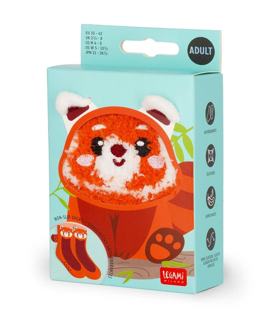 Meias Legami Panda Vermelho Adulto
