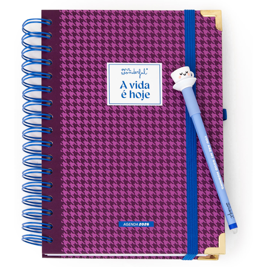 Agenda Office 2026 Diária - A vida é hoje Mr Wonderful