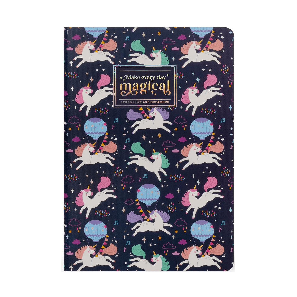 Caderno A5 com linhas Unicórnio Legami