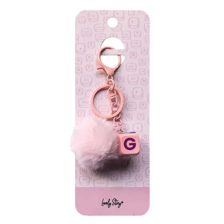 Porta-Chaves com Tecla G Rosa – Lovely Story