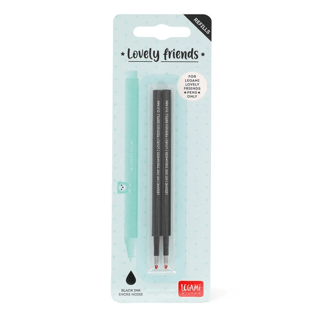 Recargas Canetas Lovely Friends - Preto 2 Unidades