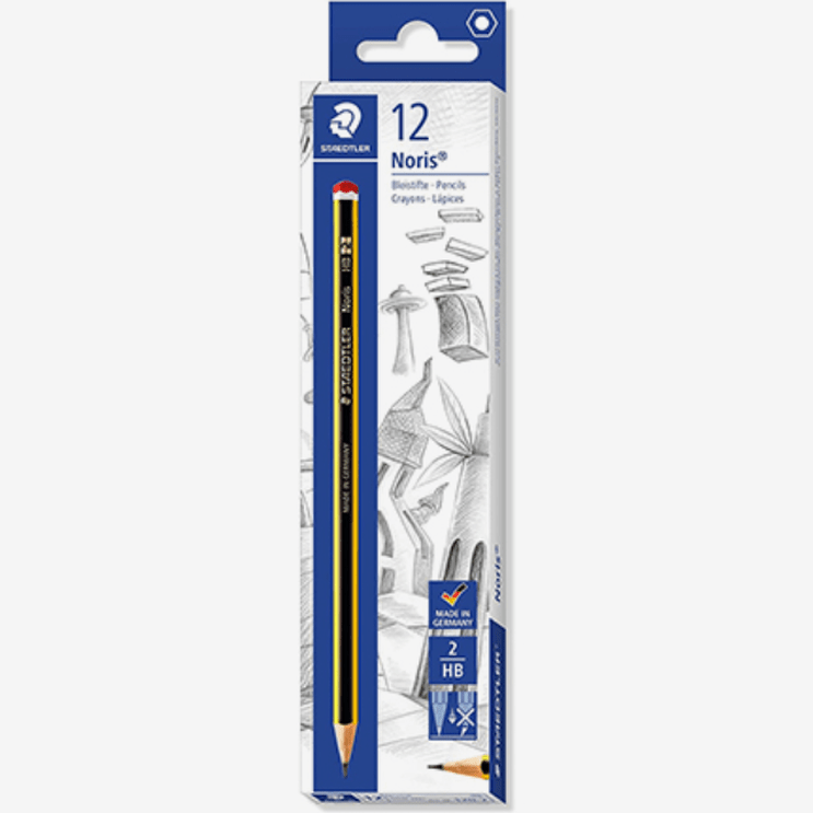 Lápis grafite staedtler noris hb2 Caixa de 12 unidades - Papelaria Encantada
