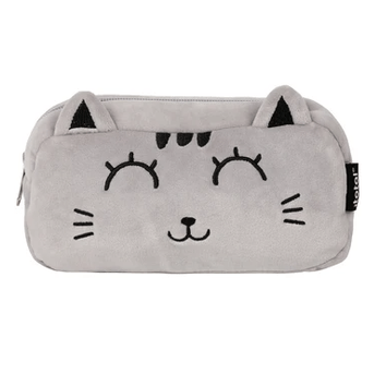 Estojo de Pelúcia i-total Gato Cinza