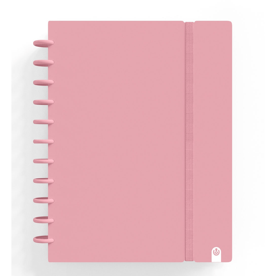 Caderno Ingeniox A4 Pautado 80fl 100g Foam C/Elastico Rosa Pastel