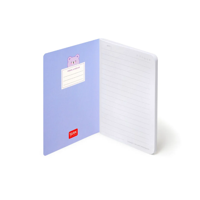 Caderno A6 com linhas Ursinho Legami
