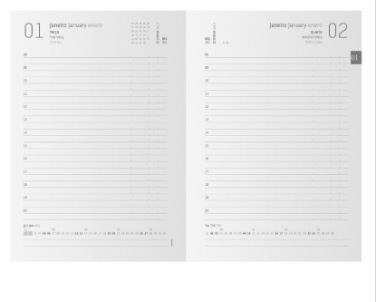 Agenda Mini Secretária A6 Ambar Pastel Colors 2026 Azul